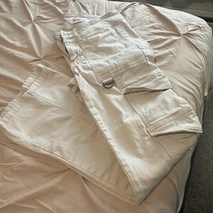 Women’s Cream Cargo Pants